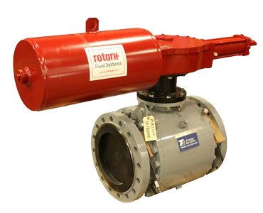 یک بال ولو با اکت هیدرولیکی