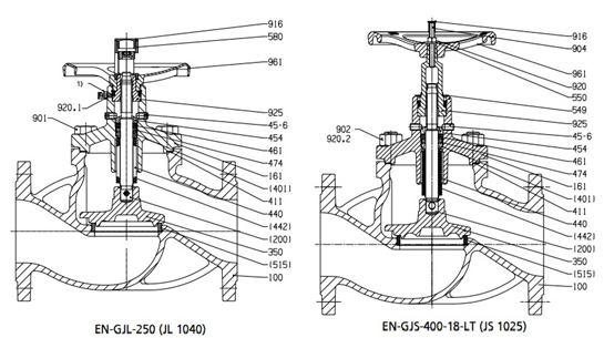 قسمت­های مختلف ولو BOA-H به همراه متریال‌های سازنده