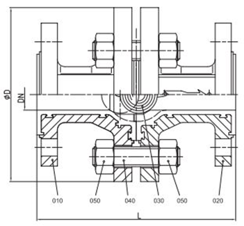 بال چک ولو تفلونی از برند FLOWSERVE