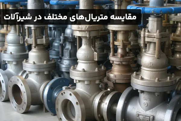 مقایسه متریال های مختلف در شیرآلات