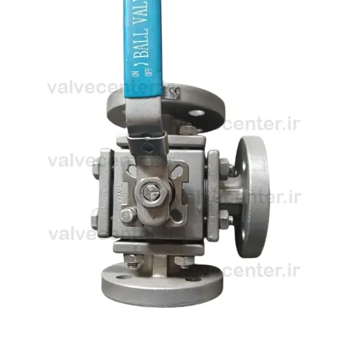شیر توپی Valpress استنلس استیل سه راهی مدل DN40 PN40