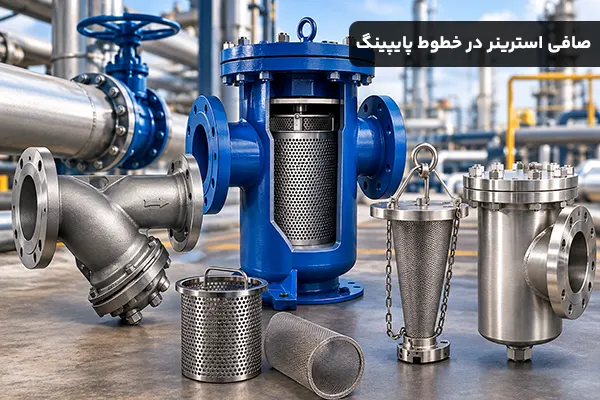 انواع صافی استرینر در خطوط پایپینگ